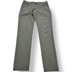 Public Rec Gray 5 Pocket Stretch Straight Leg Pants Polyester Spandex Mens 30x32